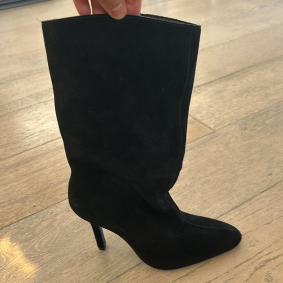 BNWT Zara Black Suede Boots Size EU 38 - Picture 5 of 5